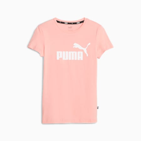 Essentials+ Metallic Logo Women\'s PUMA Tee | Smoothie Shop All | Peach Puma | PUMA