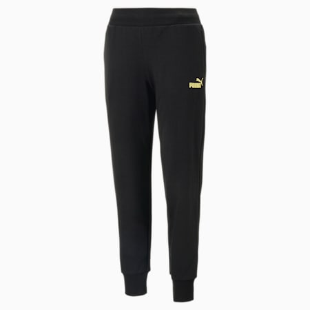 Essentials+ Metallic Pants Women, Puma Black, small-DFA