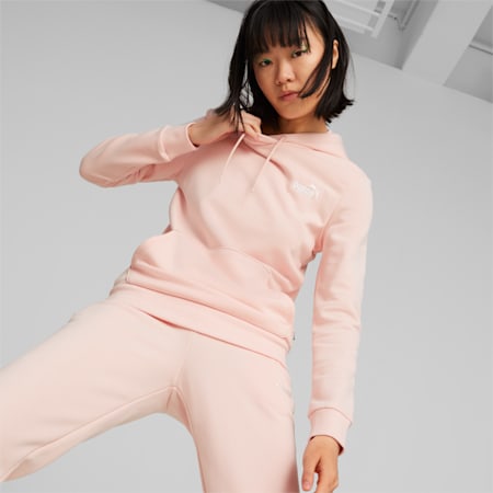 Sweat à capuche Brodé Essentials+ Femme, Rose Dust, small