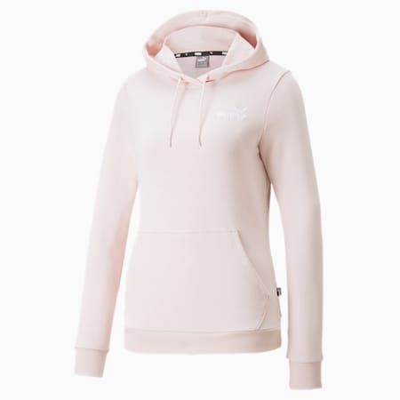 Essentials+ Embroidery Women's Hoodie, Chalk Pink, small