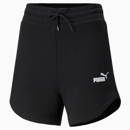 Essentials High Waist Women's Shorts, Puma Black, small-DFA