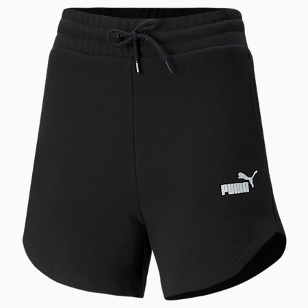 Essentials High Waist Women's Shorts, Puma Black, small-PHL