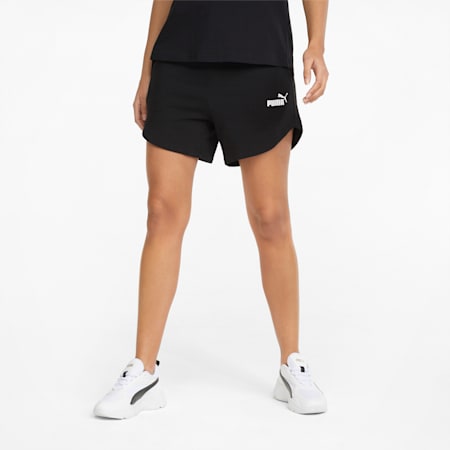 Essentials High Waist Shorts Women, Puma Black, small-AUS