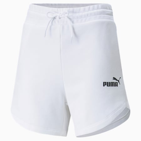 Essentials Hochgeschnittene Damen Shorts, Puma White, small