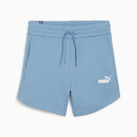 Essentials Hochgeschnittene Shorts Damen, Zen Blue, small