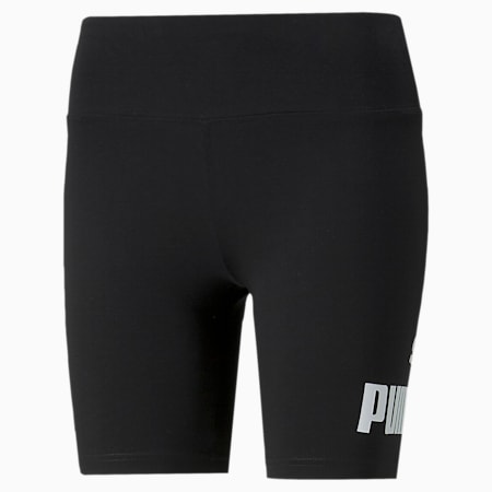 Essentials Logo Women's Short Leggings, Puma Black, small-AUS