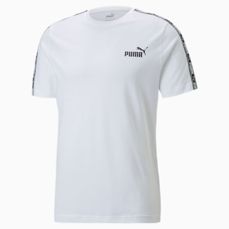 Tape T-shirt voor heren, Puma White, small