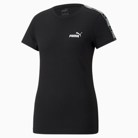 Tape Damen T-Shirt, Puma Black, small