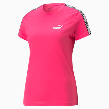 T-shirt con nastro da donna, Glowing Pink, small