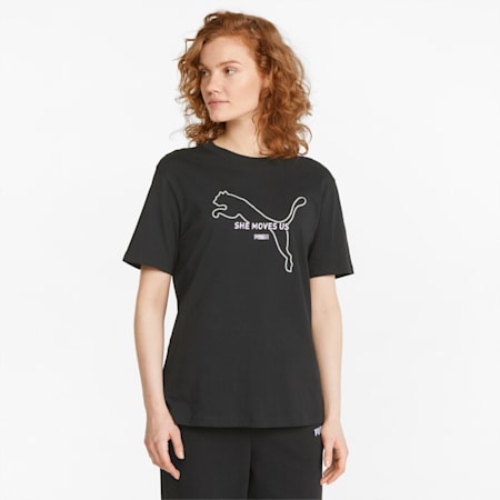 HER Graphic Women's Tee | Puma Black | PUMA Gifts For Her | PUMA