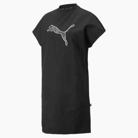 Summer Graphic Women's Dress, Puma Black, small-SEA
