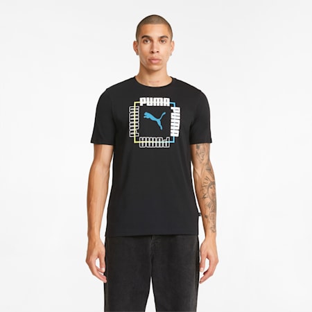 Men's Box Tee, Puma Black, small-PHL