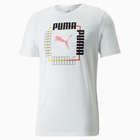 Men's Box Tee, Puma White, small-AUS