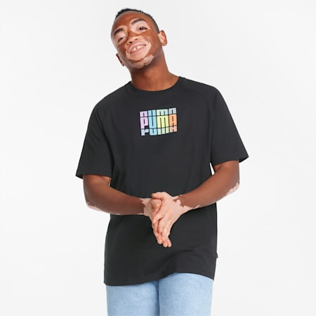 Multi-coloured Graphic Men's Tee, Puma Black, small-SEA