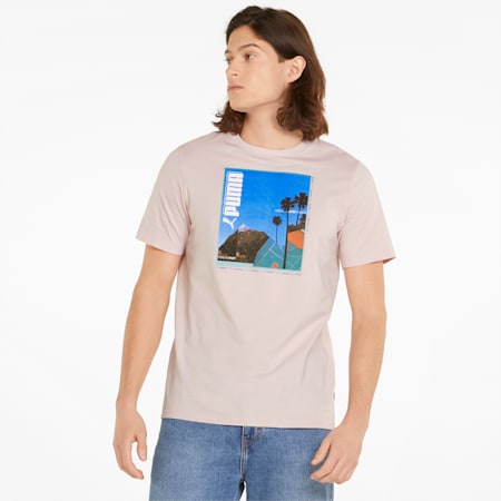 Photoprint Men's T-shirt, Chalk Pink, small-IND