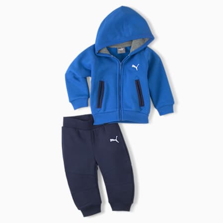 Ensemble de runner à capuche CN pour bébé, strong blue, small