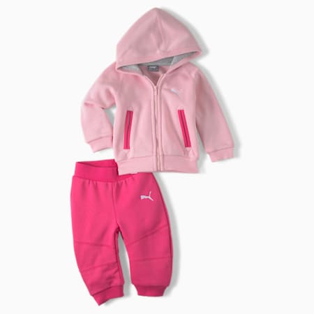 CN Hooded Babies' Jogger Set, orchid pink, small