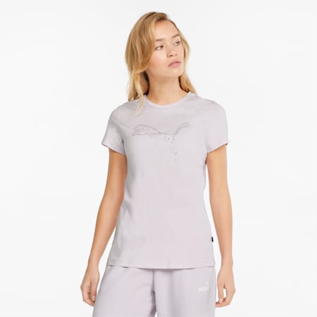 Power Graphic Women's T-shirt, Lavender Fog, small-IND