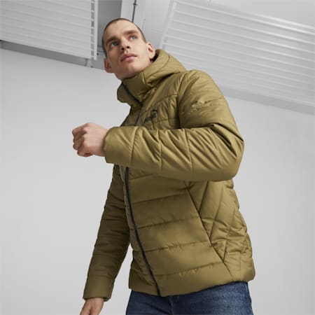 Essentials Men's Padded Jacket, Chocolate Chip, small-NZL
