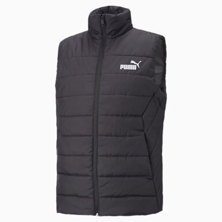 Essentials Men's Padded Vest, Puma Black, small-AUS