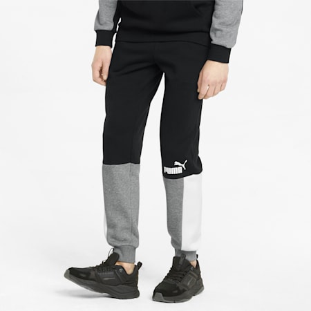 Essentials+ Block Sweatpants Men, Puma Black, small