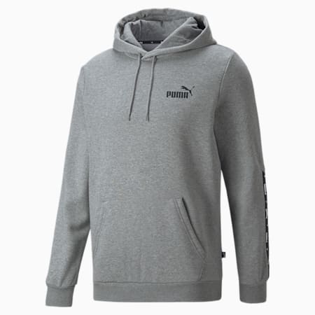 Hoodie Essentials+ Tape Homme, Medium Gray Heather, small