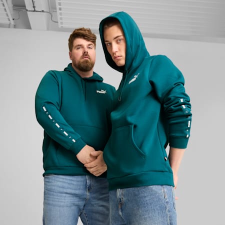 Essentials+ Tape Hoodie Men, Cold Green, small