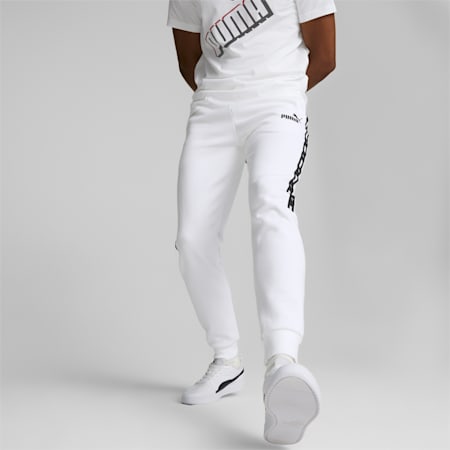 Essentials+ Tape Men’s Sweatpants, Puma White, small-AUS