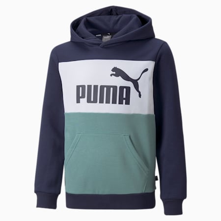 Essentials+ Colourblock Youth Hoodie, Peacoat, small-GBR