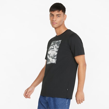 Box Logo Camo Men's Tee, Puma Black, small-AUS