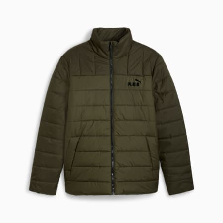 Essentials gewatteerd jack voor heren, Dark Olive, small