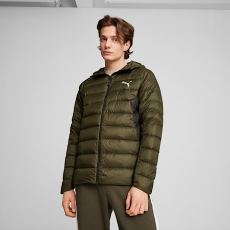 PackLITE Down Jacket Men, Dark Olive, small-IDN