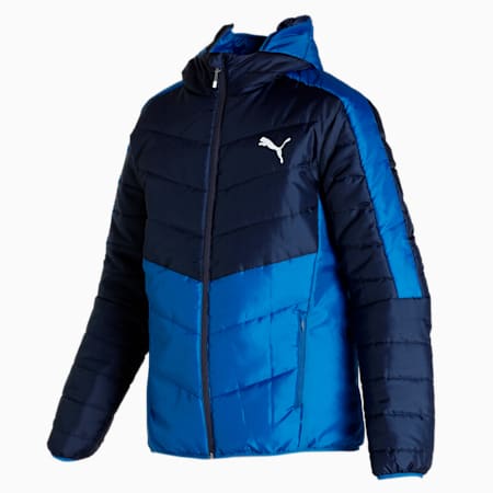 WarmCELL Men's Regular Fit Padded Jacket, Galaxy Blue, small-IND