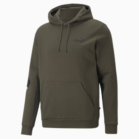 Power Logo Hoodie Men, Forest Night, small-THA