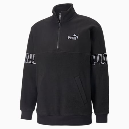 Power Half-Zip Sweatshirt Men, Puma Black, small