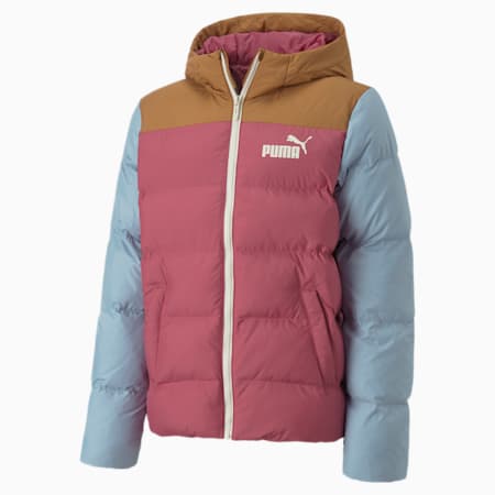Colourblock Youth Regular Fit Jacket, Dusty Orchid, small-IND
