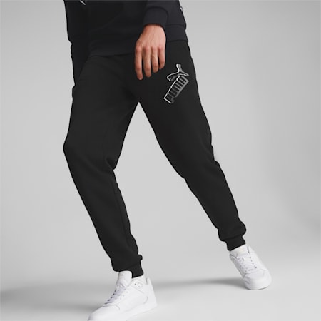 Essentials+ Big Logo Sweatpants Men, Puma Black, small
