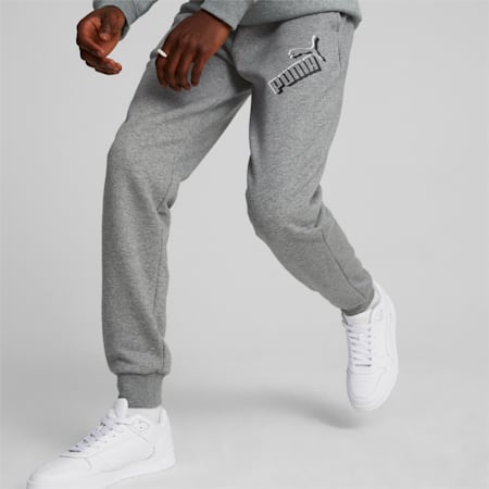 Essentials+ Big Logo Men's Sweatpants, Medium Gray Heather, small-AUS