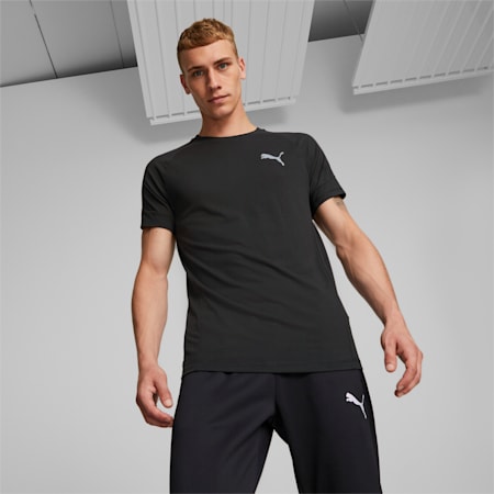 Evostripe Men's T-Shirt, Puma Black, small-IND
