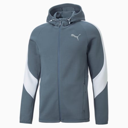 Evostripe Full-Zip Men's Hoodie, Evening Sky, small-AUS