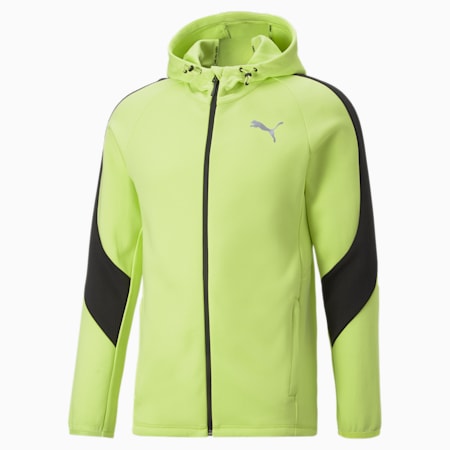 Evostripe Full-Zip Men's Hoodie, Light Lime, small-AUS