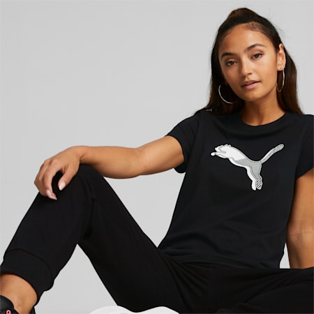 Power Graphic Women's T-Shirt, Puma Black, small-IND