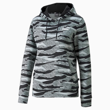 Essentials+ Animal Printed Full-Length Women's Hoodie, Puma Black, small-AUS