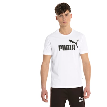 Essentials Short Sleeve Men's Tee, Puma White, small-PHL