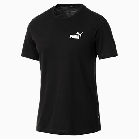 Men's Essentials Small Logo T-Shirt, Cotton Black, small-PHL