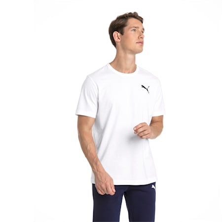 Men's Essentials Small Logo T-Shirt, Puma White-_Cat, small-GBR