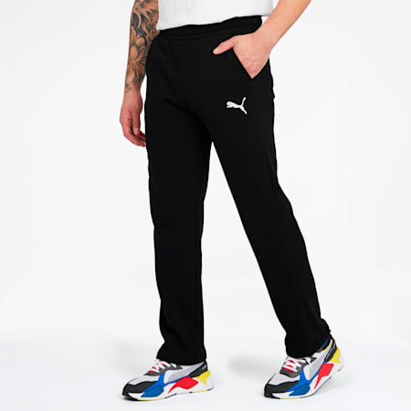 puma essentials skinny fit joggers in black