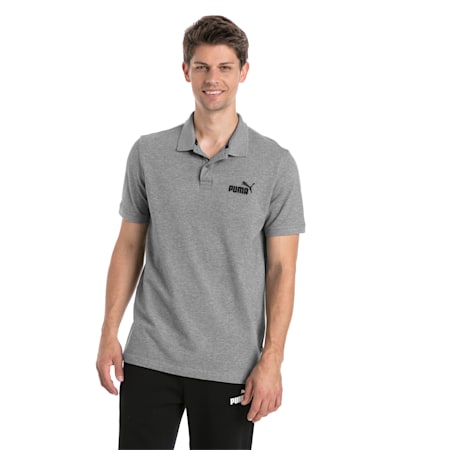 Essential Short Sleeve Men's Polo Shirt, Medium Gray Heather, small-PHL