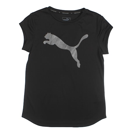 Explosive Girls' Graphic Tee, Puma Black, small-IND
