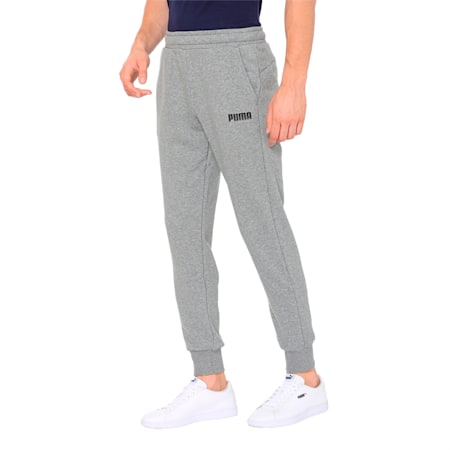 Essentials French Terry Closed Men's Pants, Medium Gray Heather, small-SEA